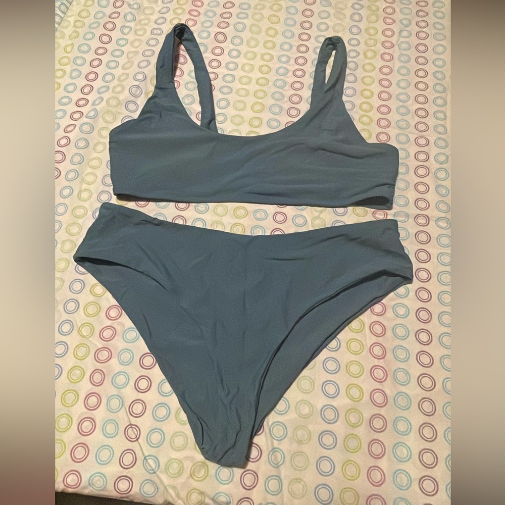 SHEIN Light Blue Bikini Set